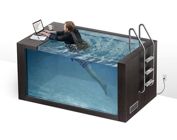 Who needs a standing desk when you can have a Swim Desk!