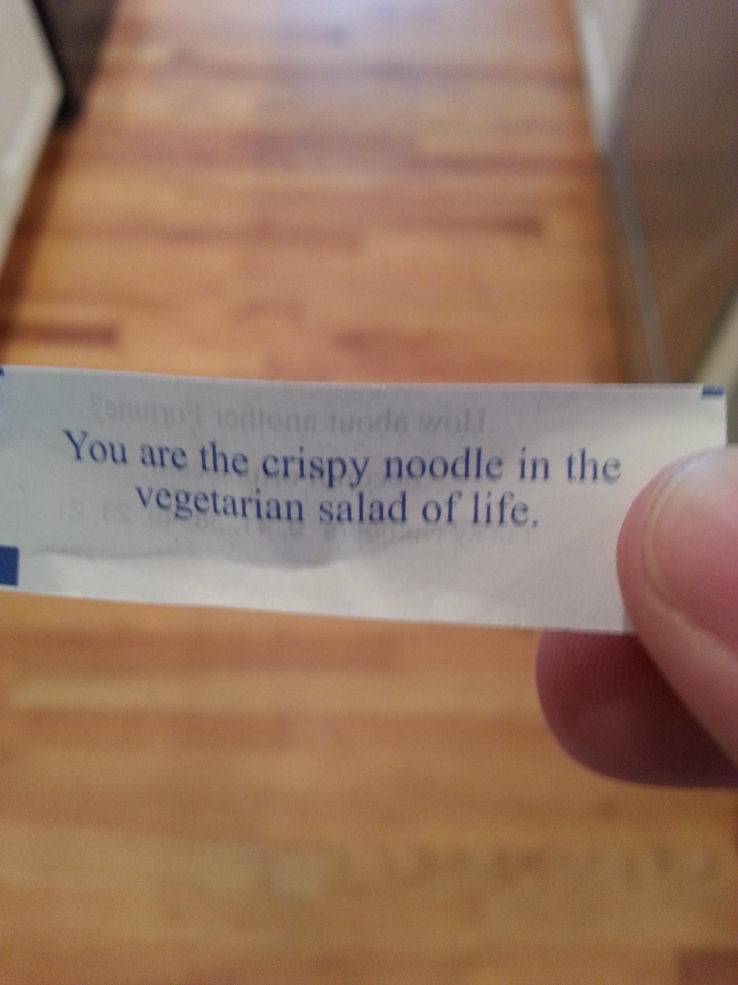 Probably the strangest fortune cookie I've ever seen