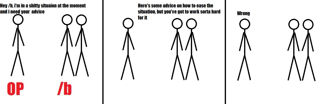 Every advice thread on /b