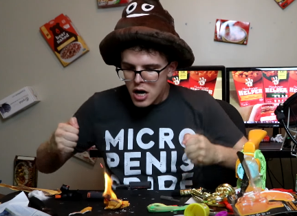 Primitive man discovers fire