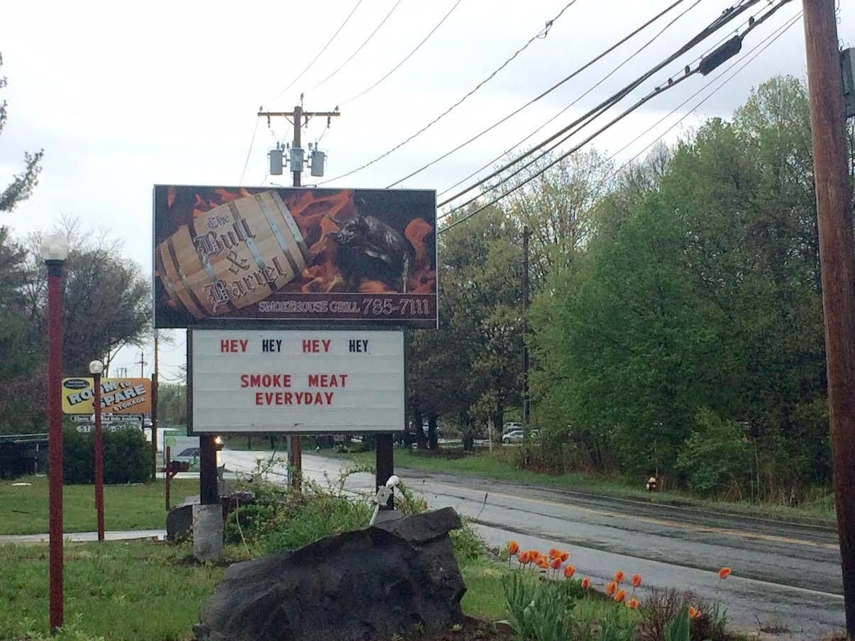 Well played, local BBQ joint.