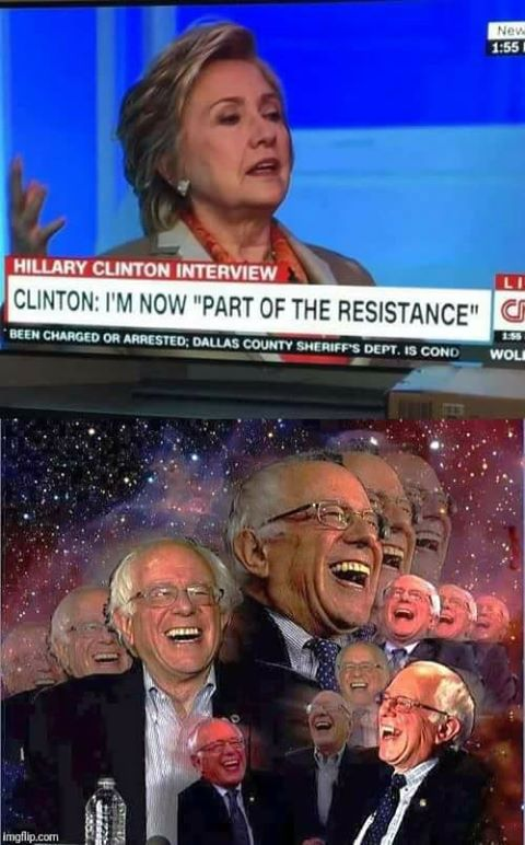 And I would have gotten president, if it weren't for you meddling FBI