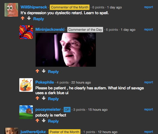 "I found a new way to make easy karma?" "how?" "screencap comments and pray you don't get caught!"