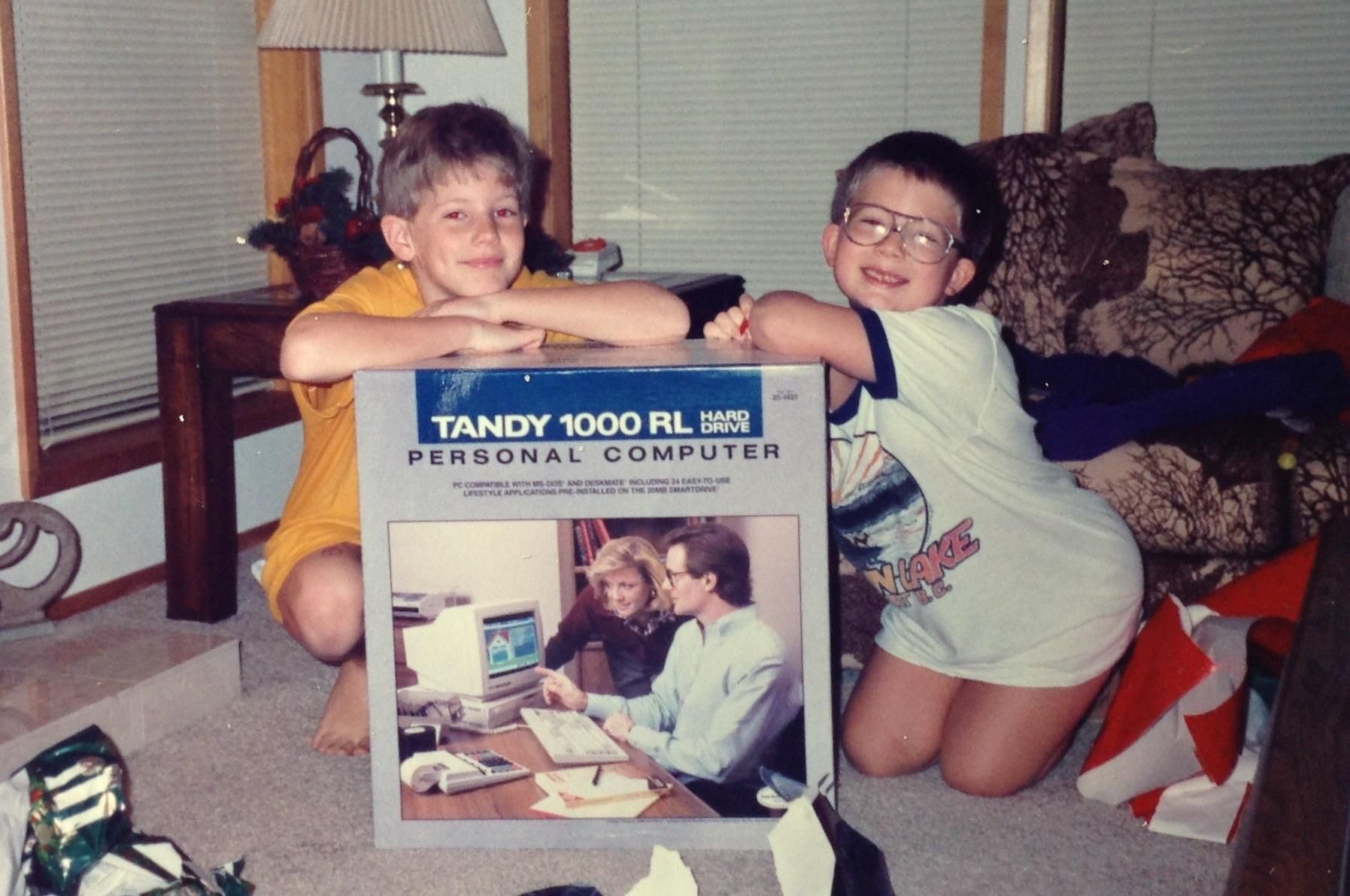 Christmas morning, 1989, my brother and I couldn't believe we actually got the Tandy 1000