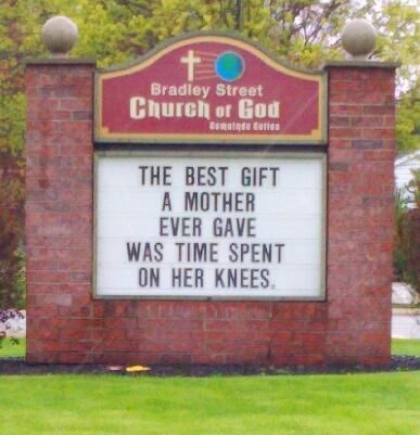 Mother's Day sign at a local church
