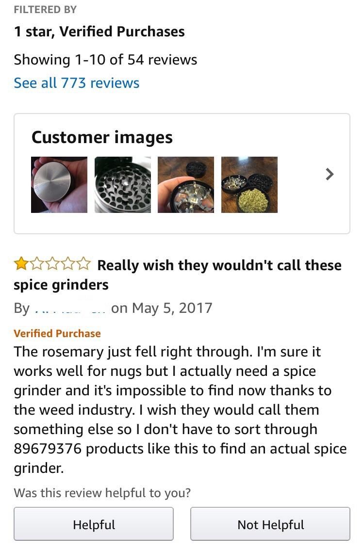 Poor guy's just looking for a spice grinder!