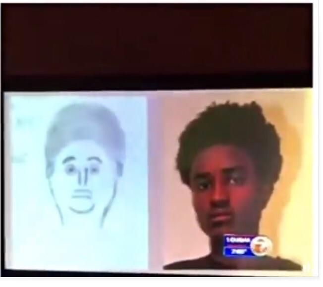 Sketch that led to his arrest.
