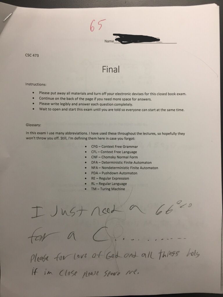 Some professors truly are brutal.