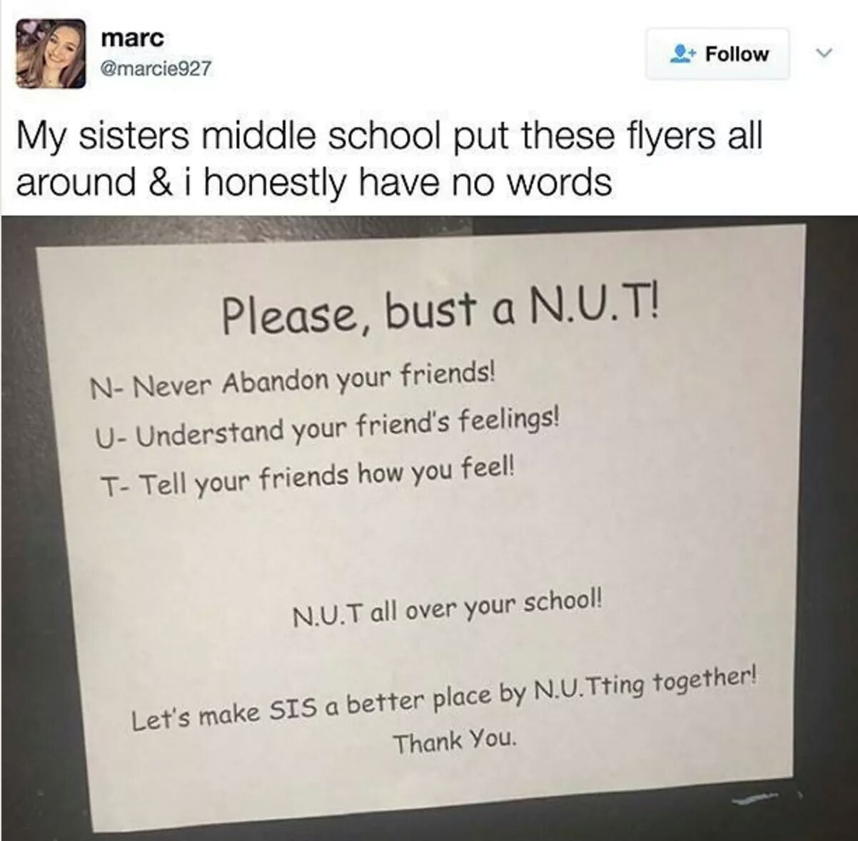 I would always bust a N.U.T. for my friends <3