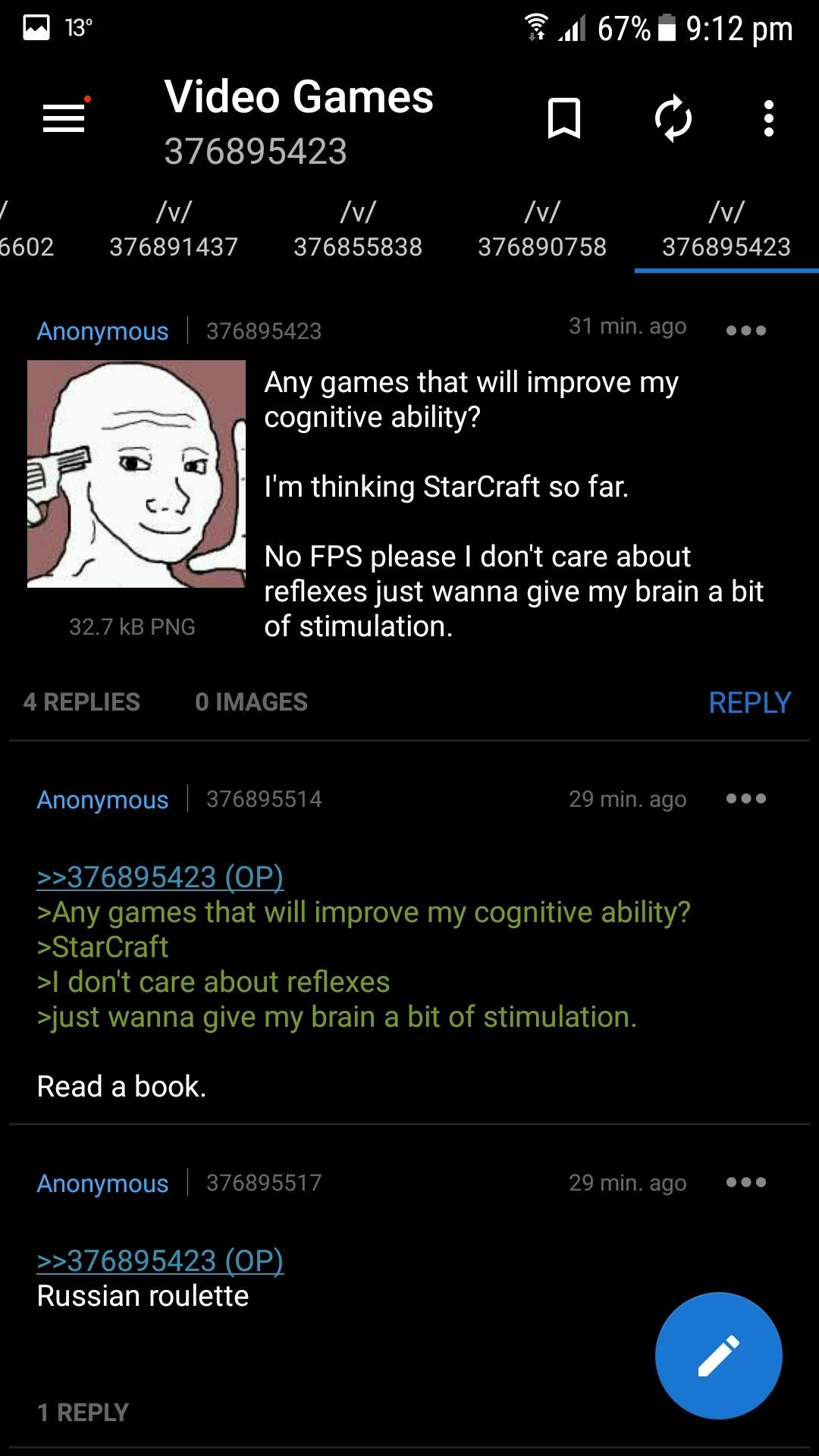 Anon searches a game