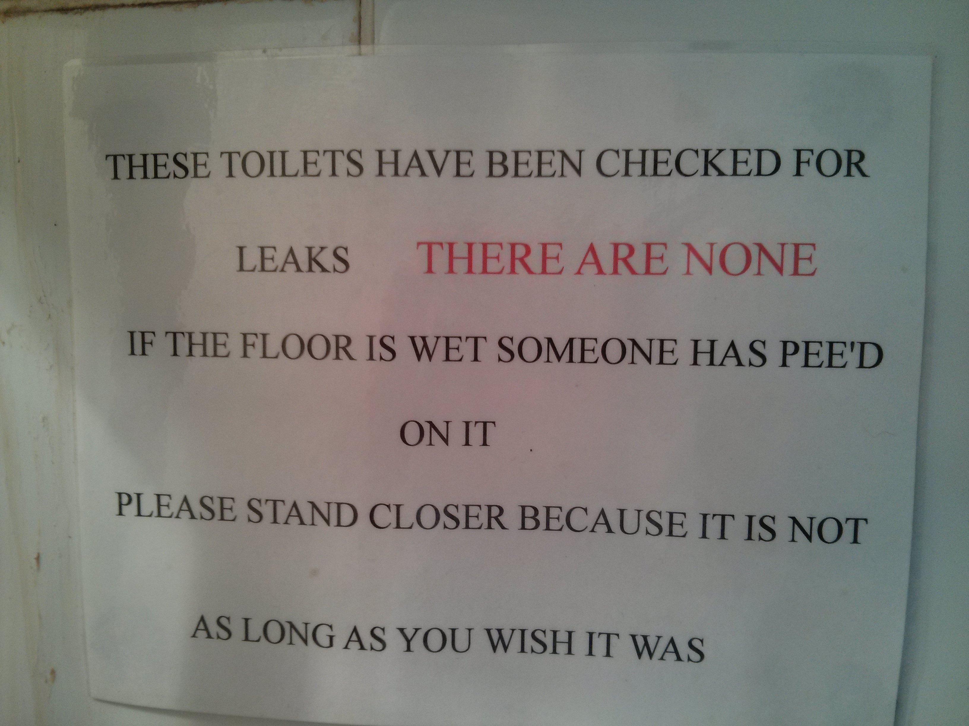 Toilet humour.