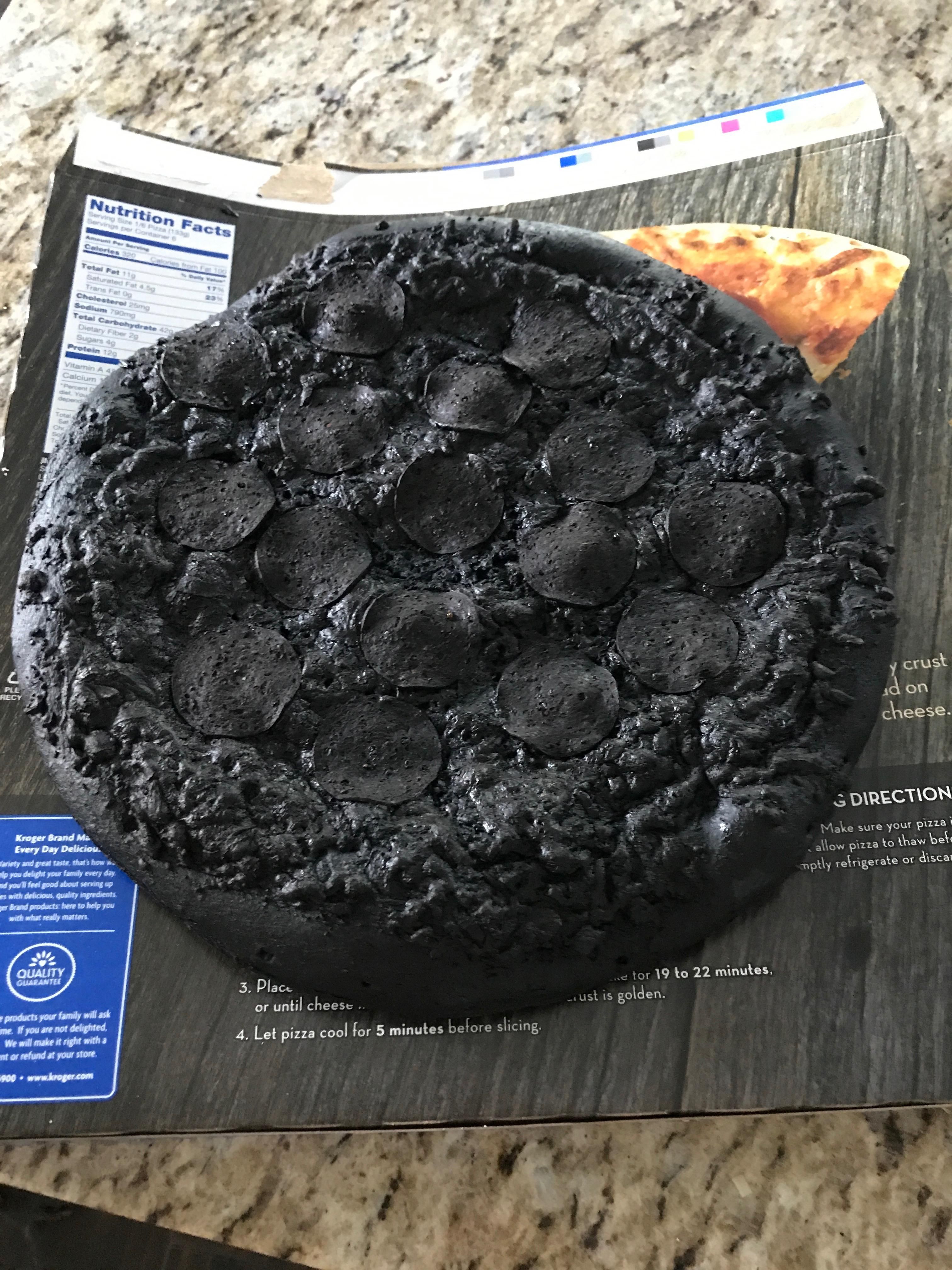 Pizza cooked @ 400° for 4 hours...