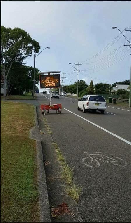Give cyclists space.