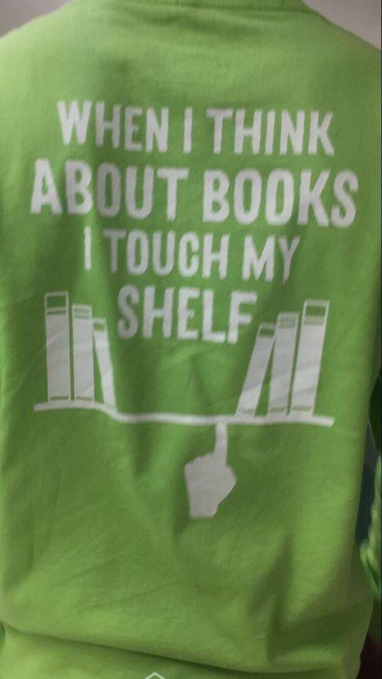 Shirts given at school for last day by library