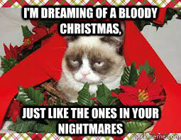 Grumpy cat hates Christmas