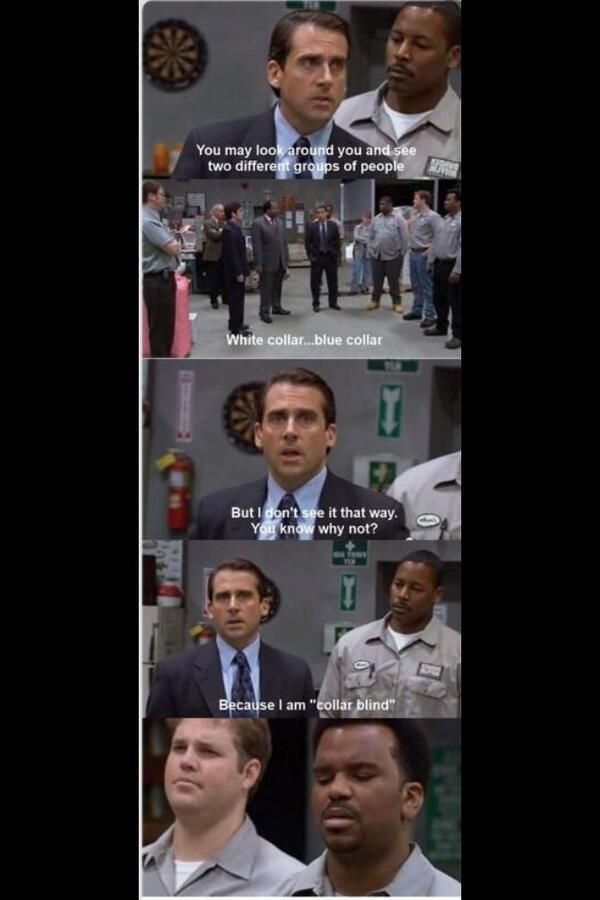 Michael Scott believes in equality