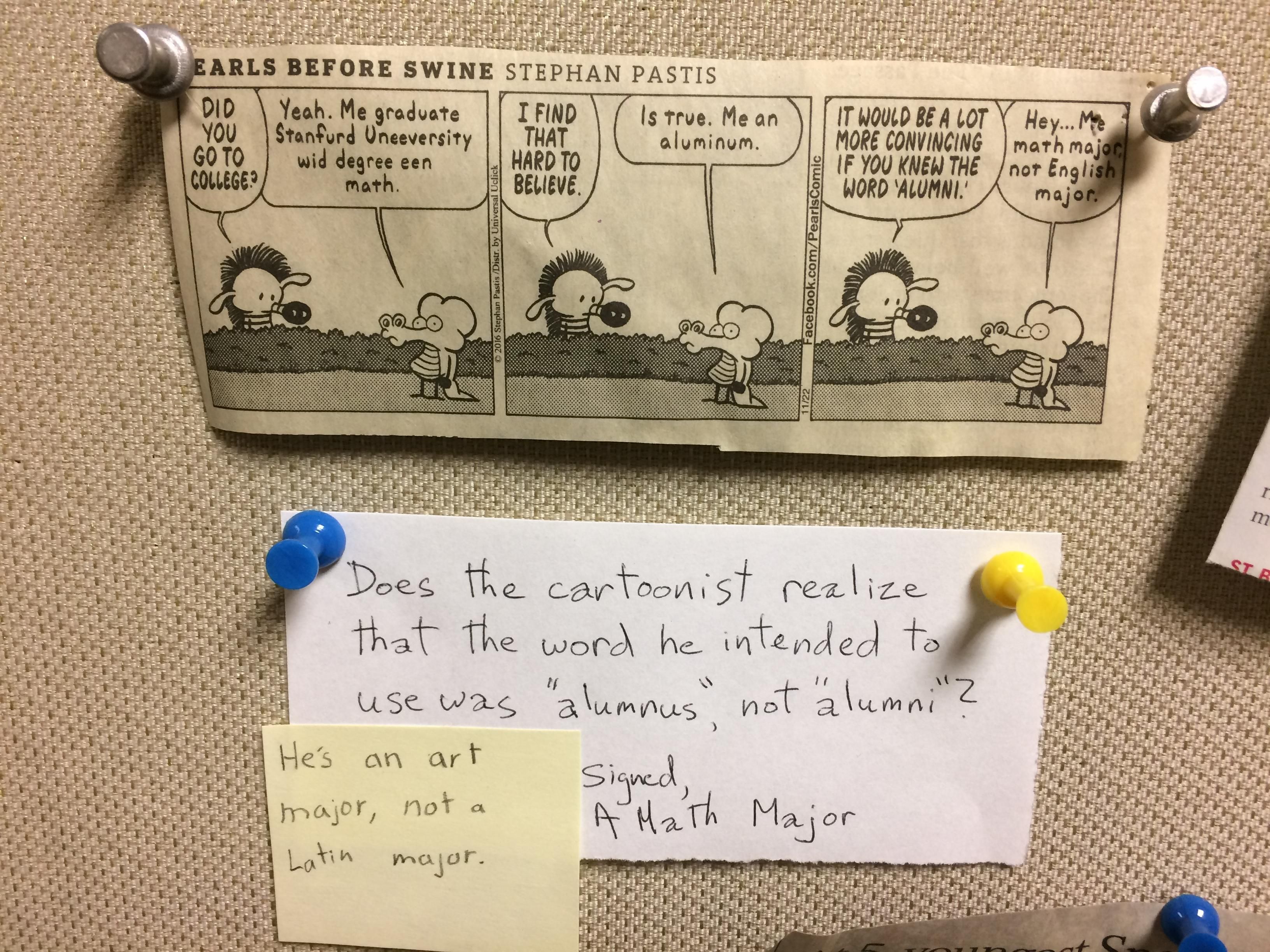Found on a bulletin board at work.