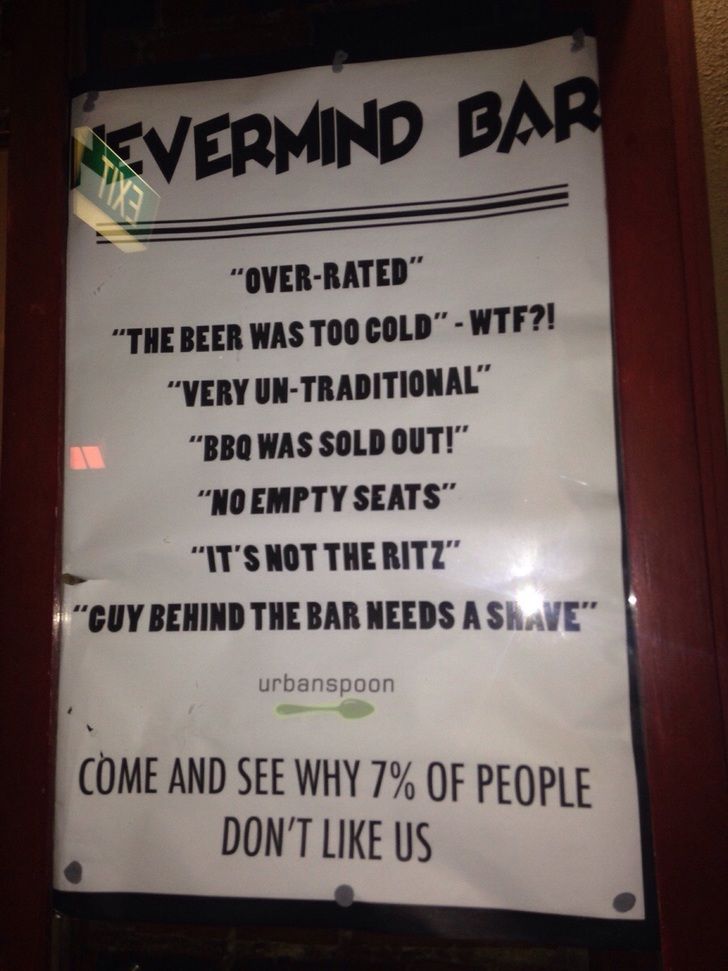 Great advertising for a bar....