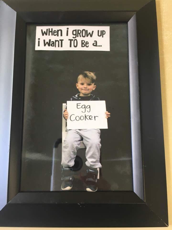 My aunt posted this on Facebook of my cousin at his pre-school program. I thought it would be more appreciated here.