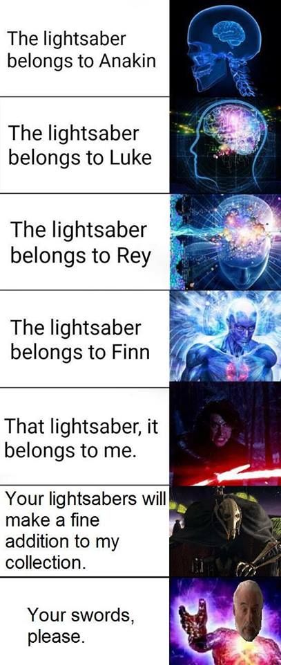 All your lightsaber are belong to me