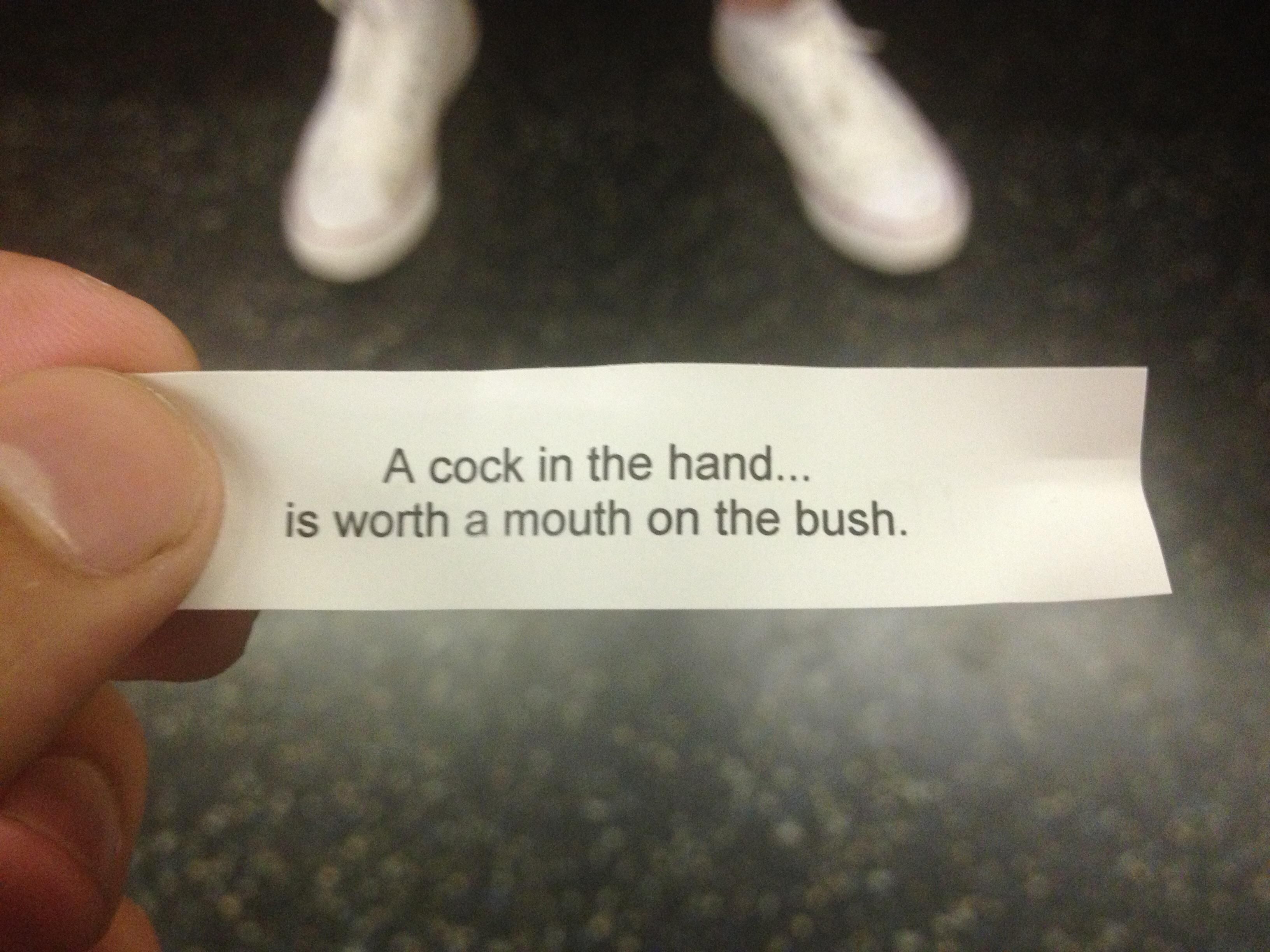 This was on a fortune cookie given to me at the pride parade