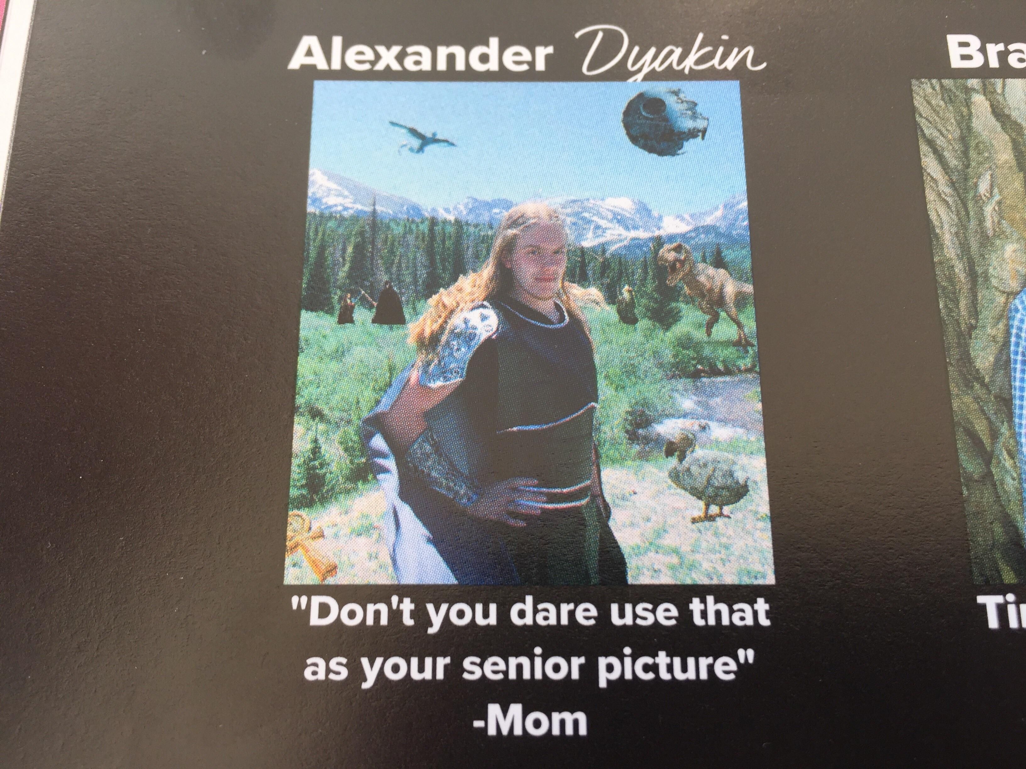 Best senior quote and picture in my yearbook
