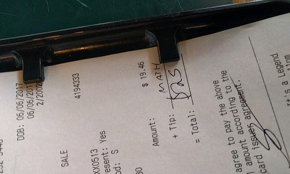 Guy I went to lunch with tips like this...