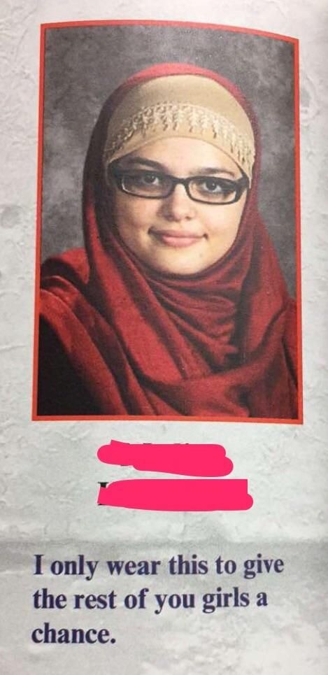 This girl's senior quote from the school my sister teaches at