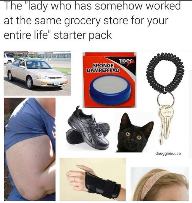Grocery store lady starter pack