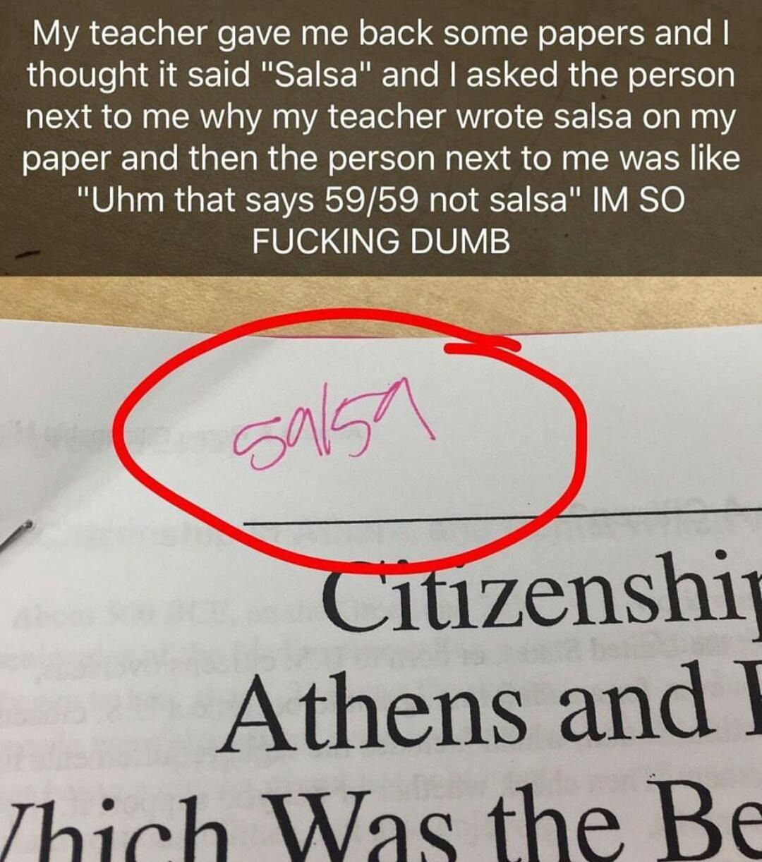Salsa? What kind of grade is salsa?
