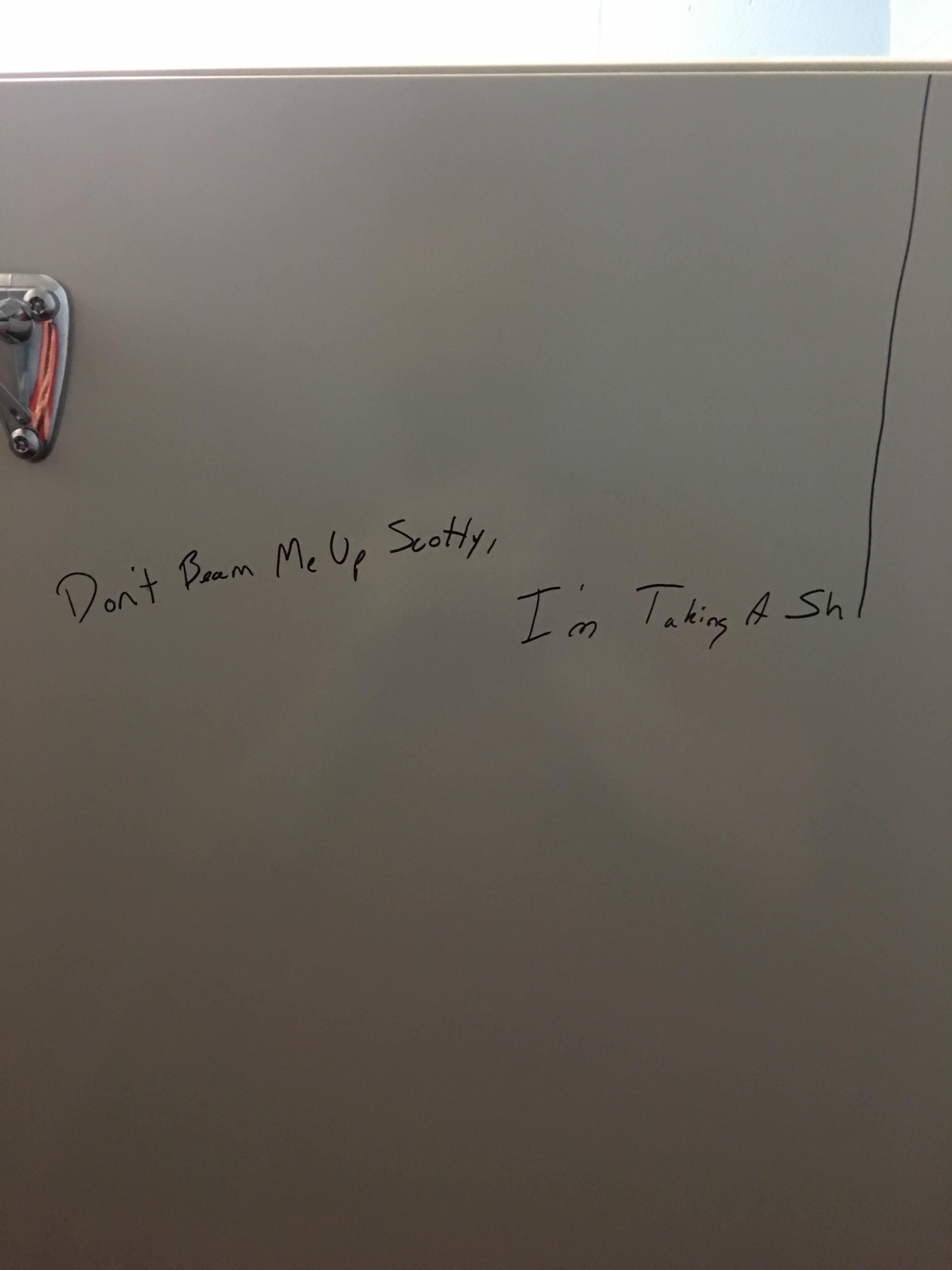 Found this in the bathroom stall at work.