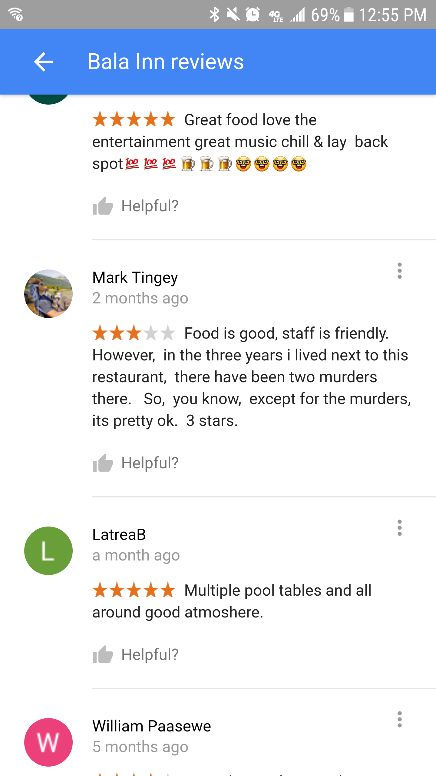 Food is good, staff is friendly.
