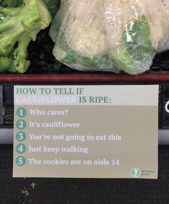 How to tell if cauliflower is ripe.