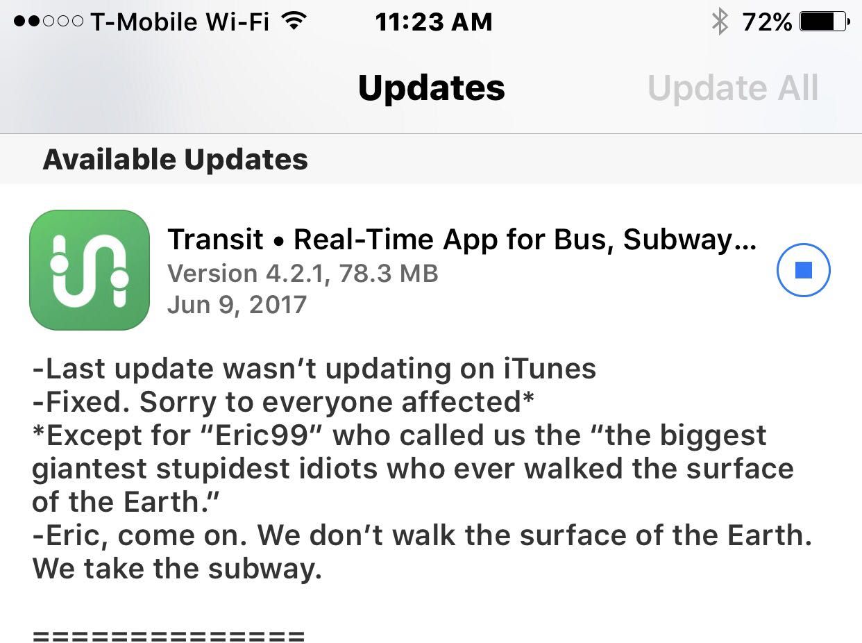 The people at TRANSIT are SAVAGE!