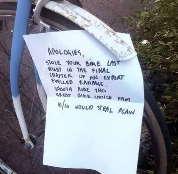 Stealing a bike in Canada