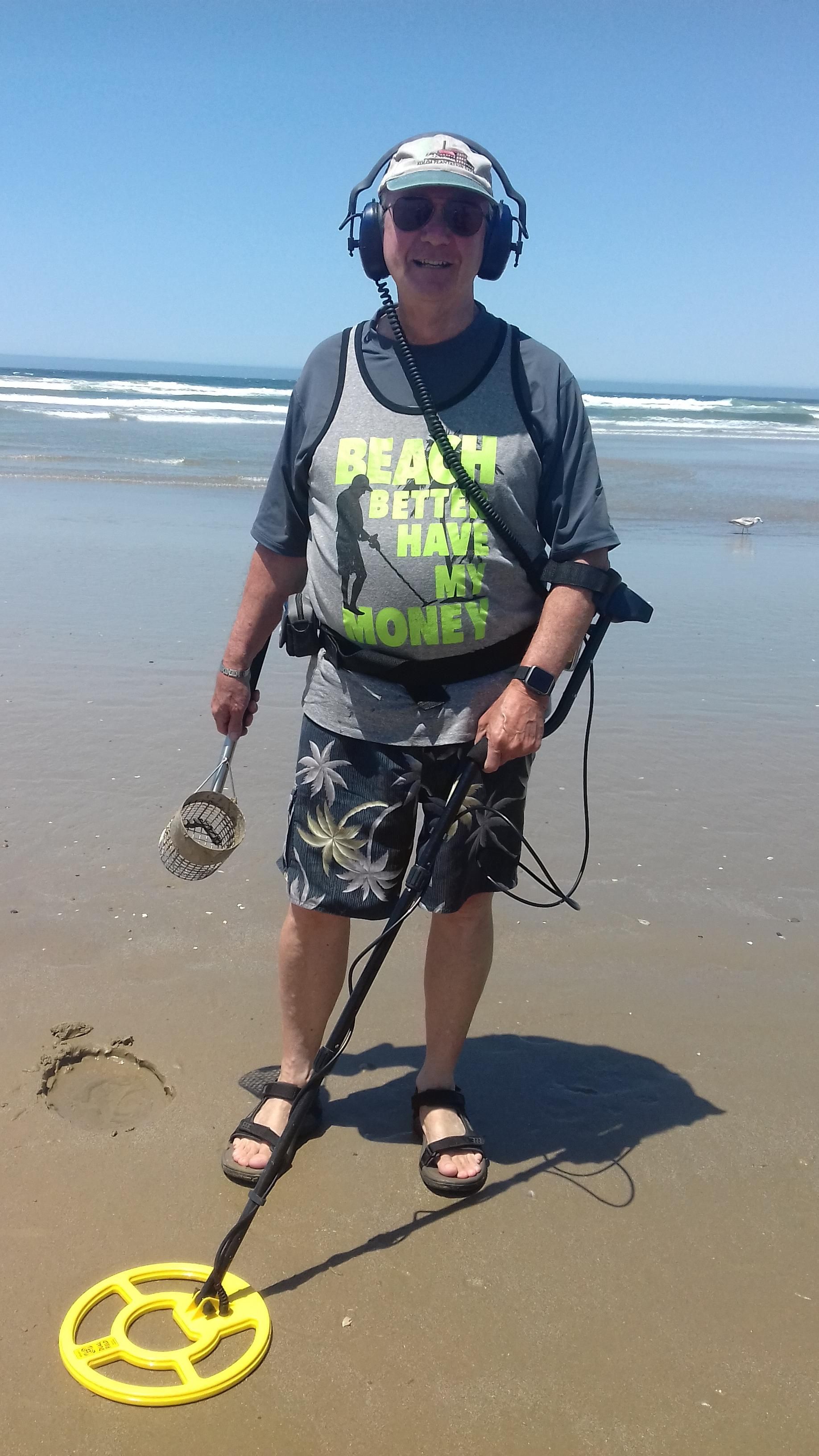 Saw this guy on the beach with a metal detector. He said his grandkids bought him this shirt