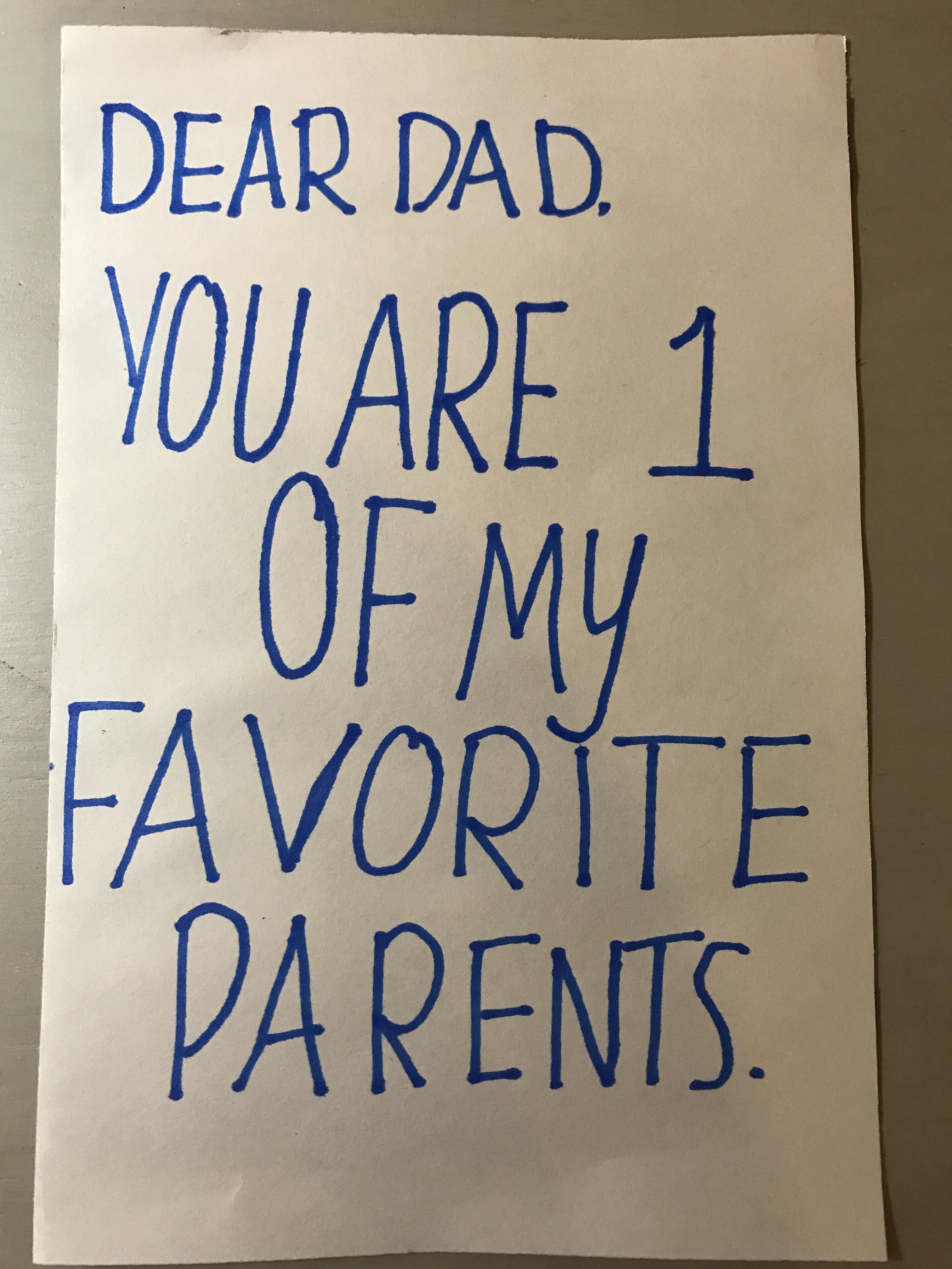 Mediocre Father's Day Card