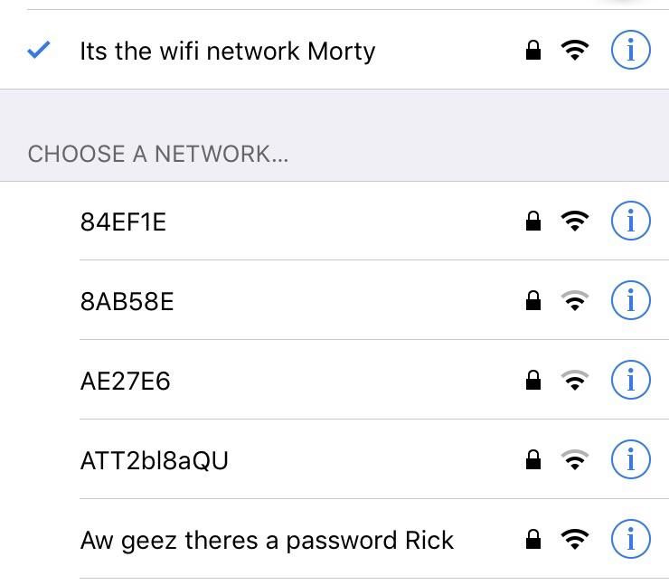 Wi-fi networks at my apartment complex