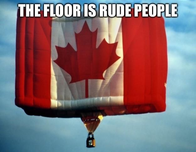 The floor is rude people