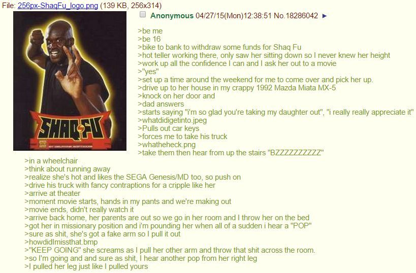 Anon saves money for Shaq-Fu.