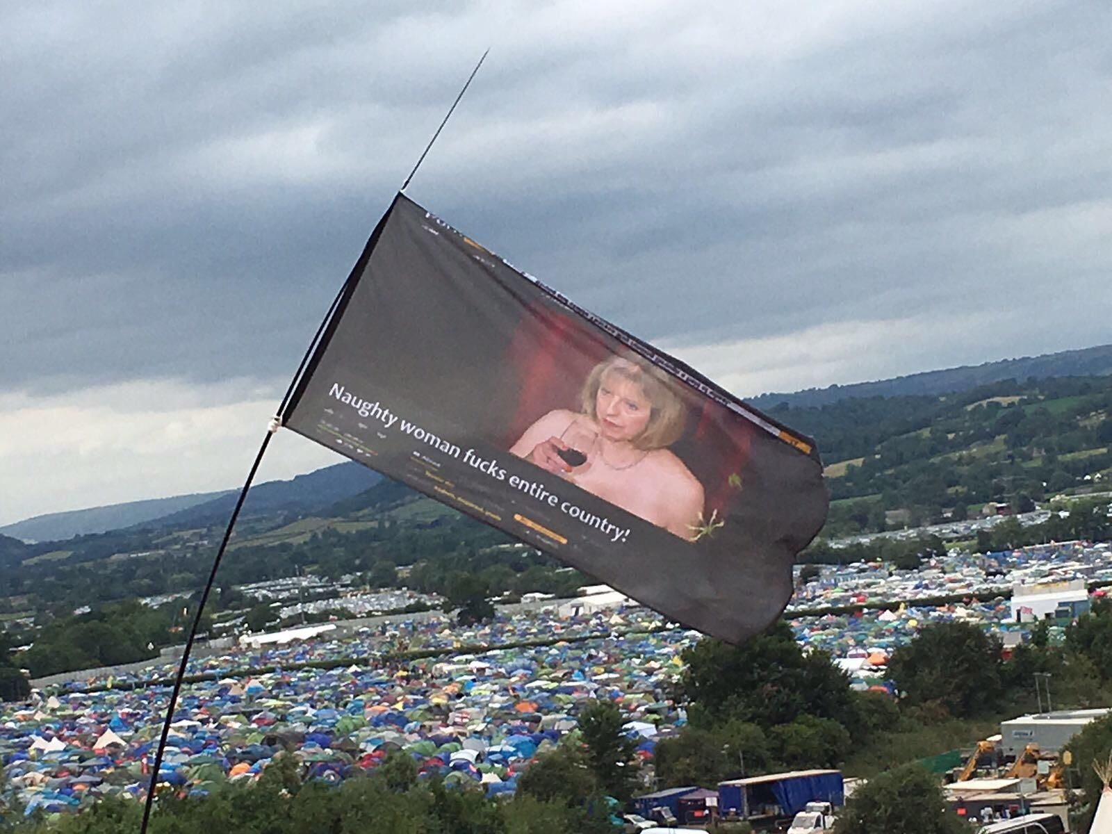 These Glastonbury flags are hilarious