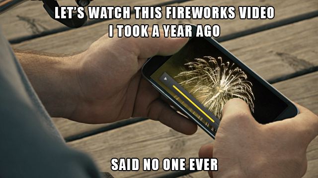 A reminder about firework videos...