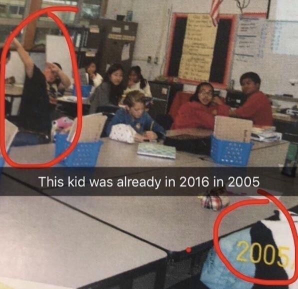 This kid was 11 years in the future