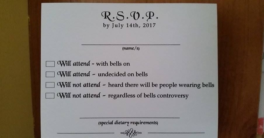 Parents got this RSVP card to their friend's wedding