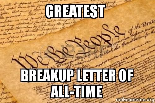 241 years ago, the greatest break up letter of all time was written.