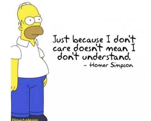 This is why Homer is awesome. What do you understand, but have little or no sympathy for?