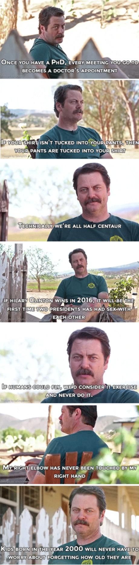 Nick Offerman dropping think bombs