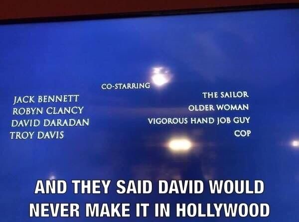 Well done, David, well done.