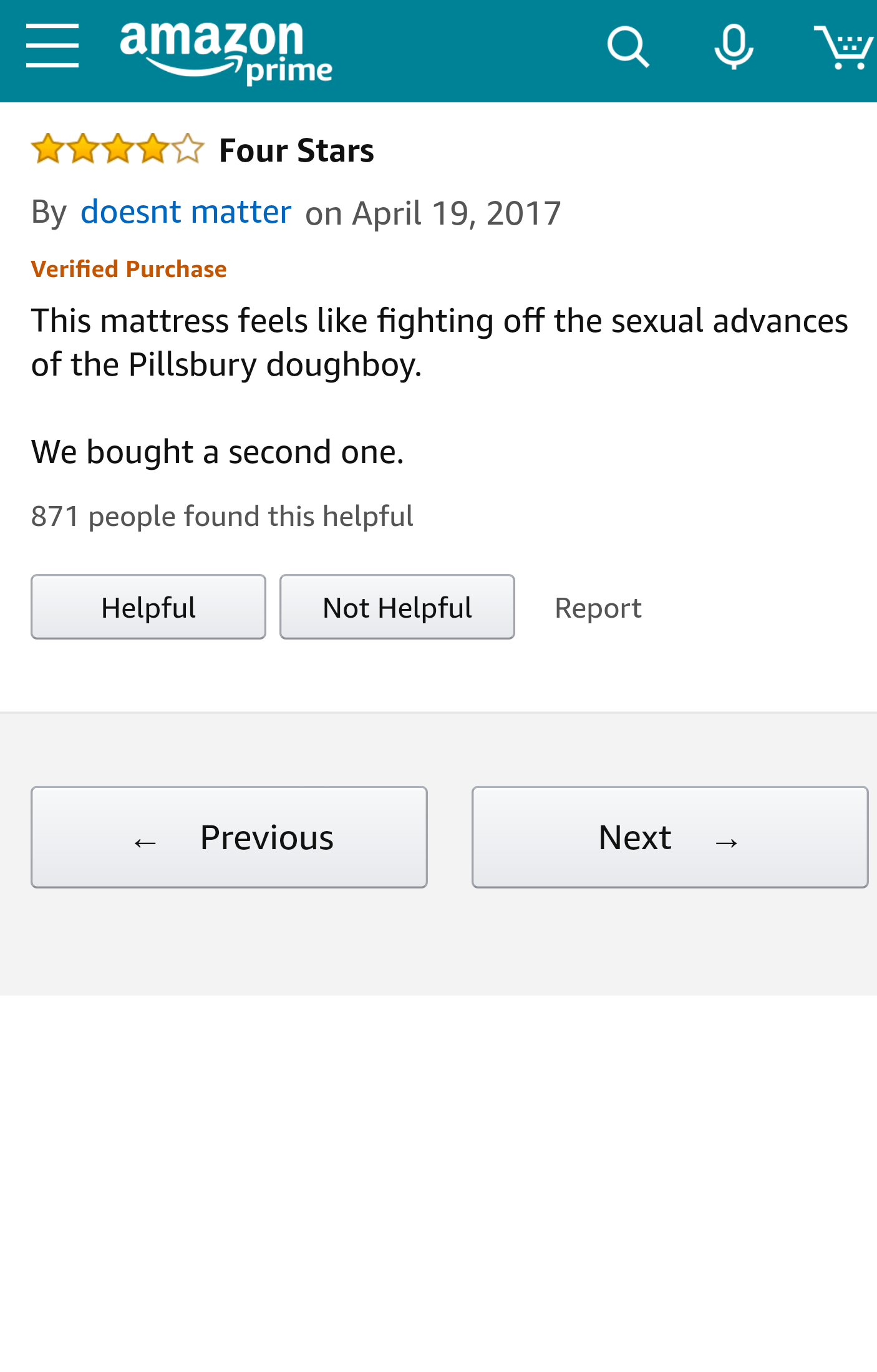 Was mattress shopping on amazon when I found this review. Needless to say I ordered one.