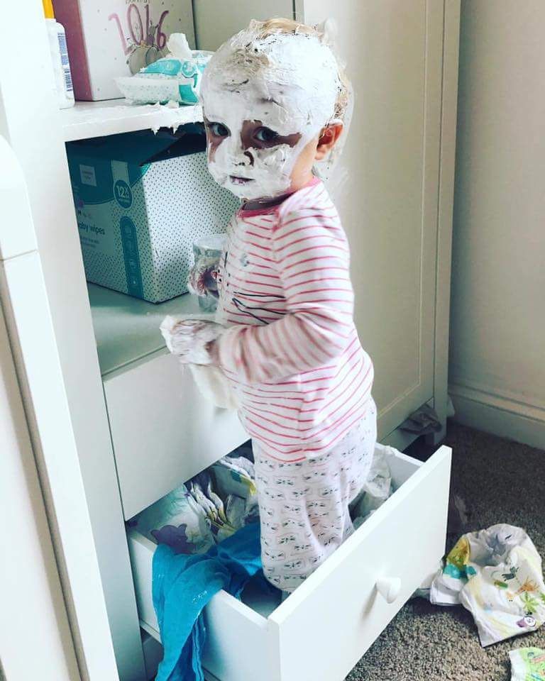 When your friends daughter goes quiet for 10 minutes and they find her like this...